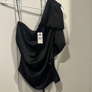 Express Ruffle One Shoulder Top Size Small TTS